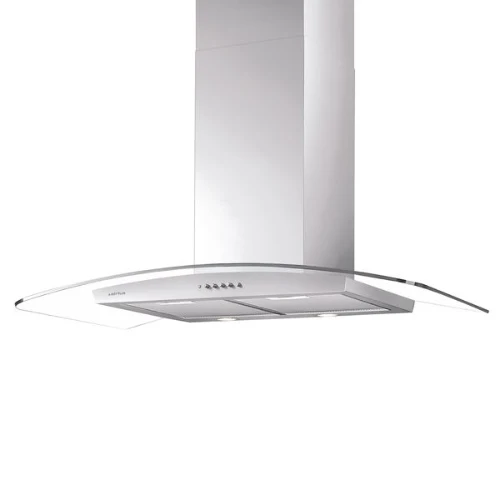 HOTTE ÎLOT VERRE/INOX 90 CM AIRLUX AHI981IX
