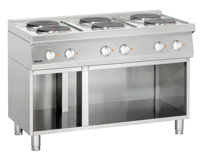 Cuisinière électrique Bartscher 700 avec soubassement ouvert 120x700