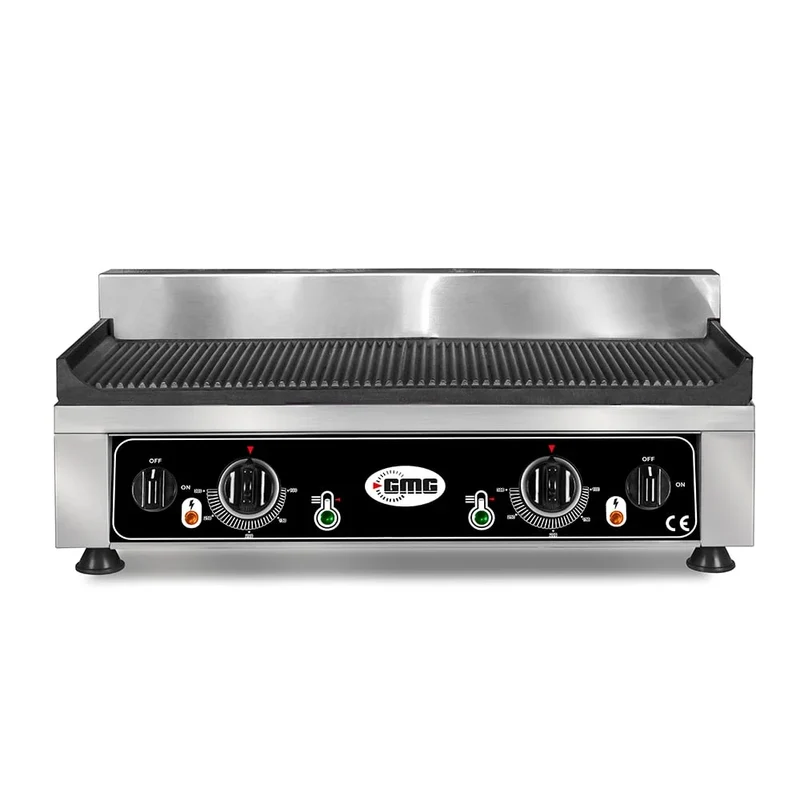 GMG Plancha électrique GP5530E 52x24 rainurée - appareil de table