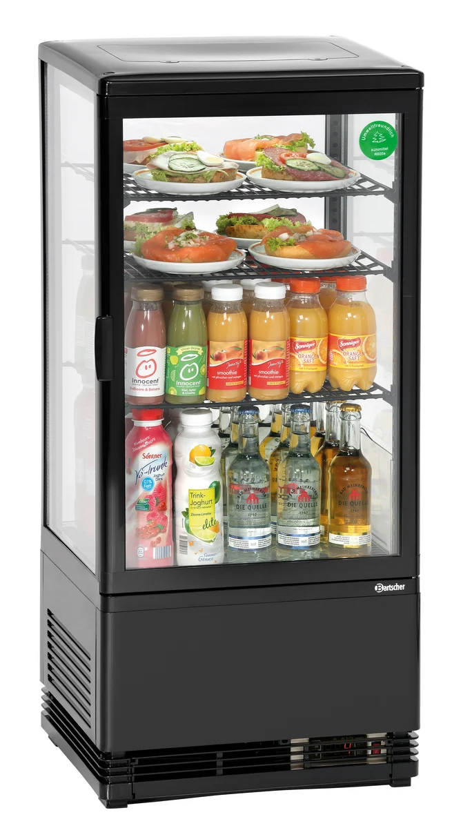 Mini vitrine réfrigérée 78 L, noire