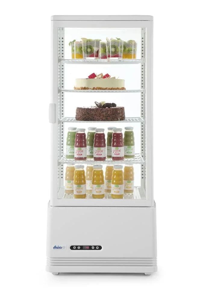 Vitrine de comptoir blanche 98 l anti-buée hauteur 1116 mm