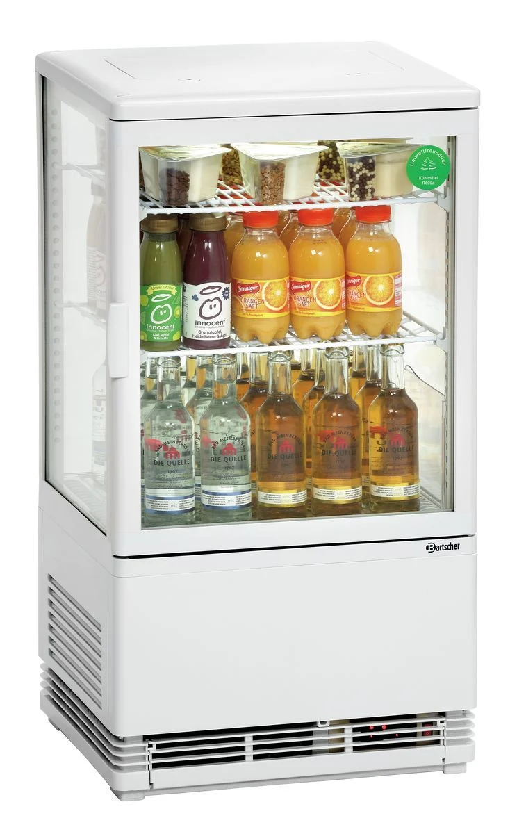 Mini vitrine réfrigérée 58L, blanche