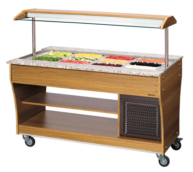 Chariot buffet réfrigéré 4 GN 1/1 plan granit – Bartscher