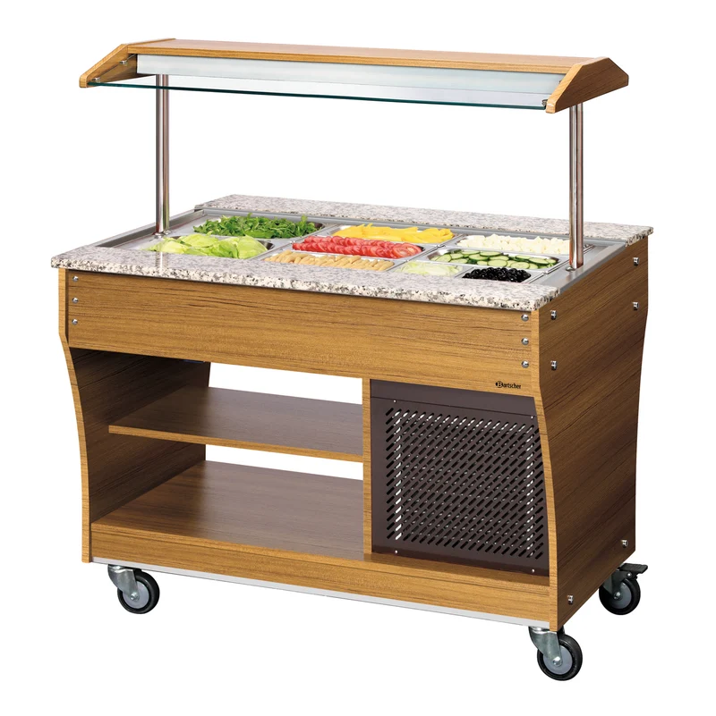 Chariot buffet réfrigéré 3 GN 1/1 plan granit – Bartscher