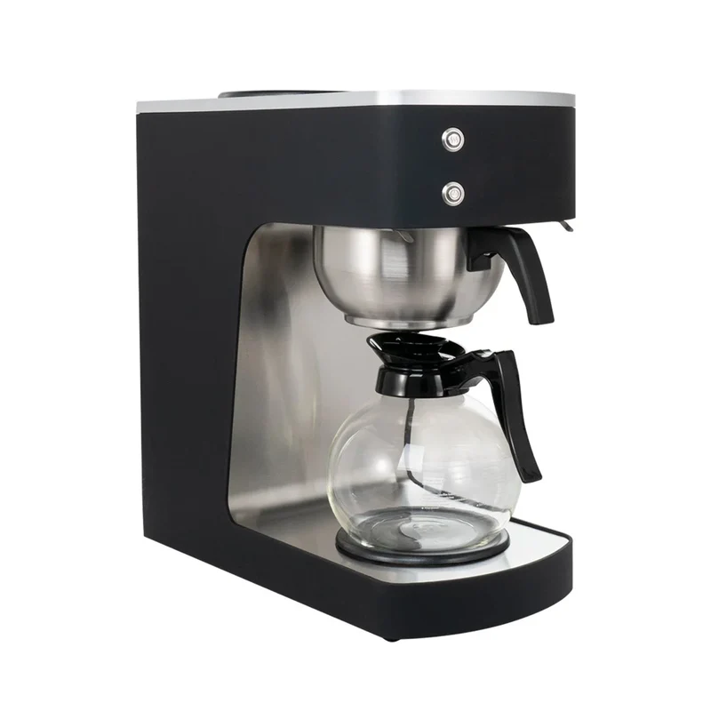 Machine à café filtre ECO 2 litres noire avec verseuse en verre incluse, 100 tasses/heure, machine à café professionnelle