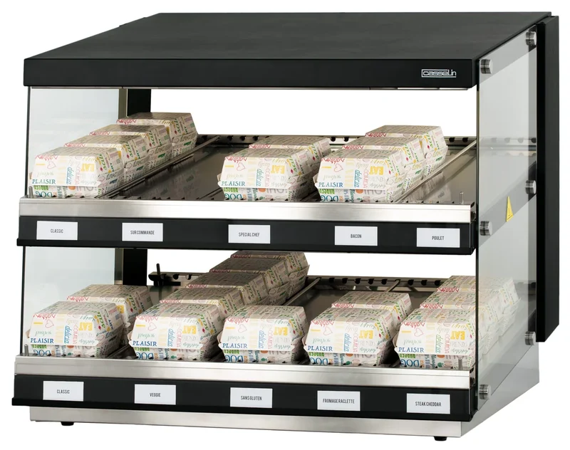 Station de distribution et de maintien au chaud pour burgers Casselin