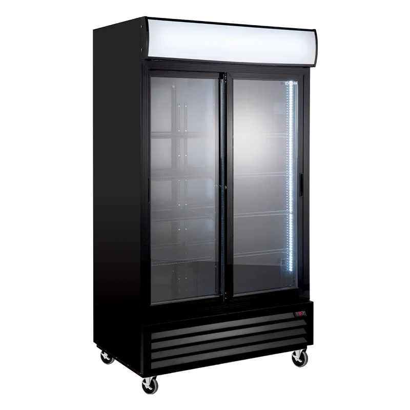Armoire à boissons ECO 1000 avec portes coulissantes et fronton lumineux