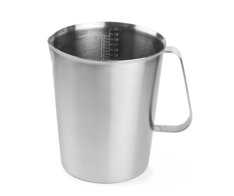 Verre doseur en acier inoxydable, capacité 1,0 litre
