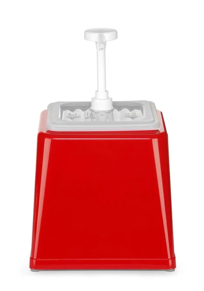 Distributeur de sauces à pompe Hendi, 2,5L, jaune, 230x210x(H)250mm