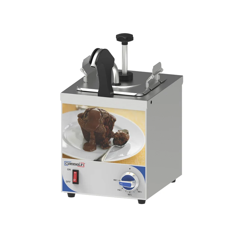 Distributeur à sauce avec pompe et bec chauffant