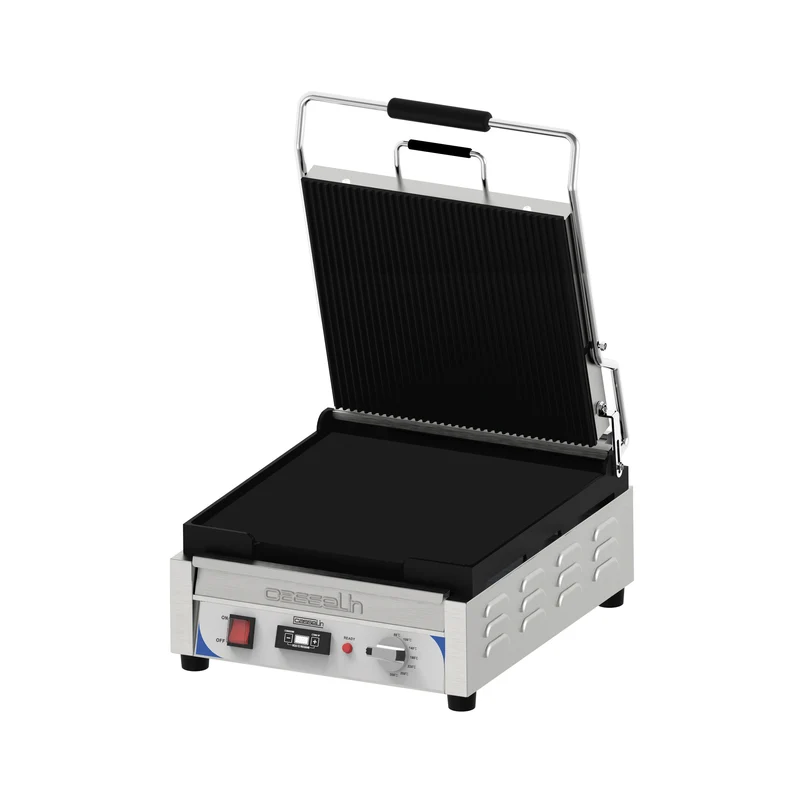 Grill Panini XL Premium Rainurée - Lisse avec minuteur