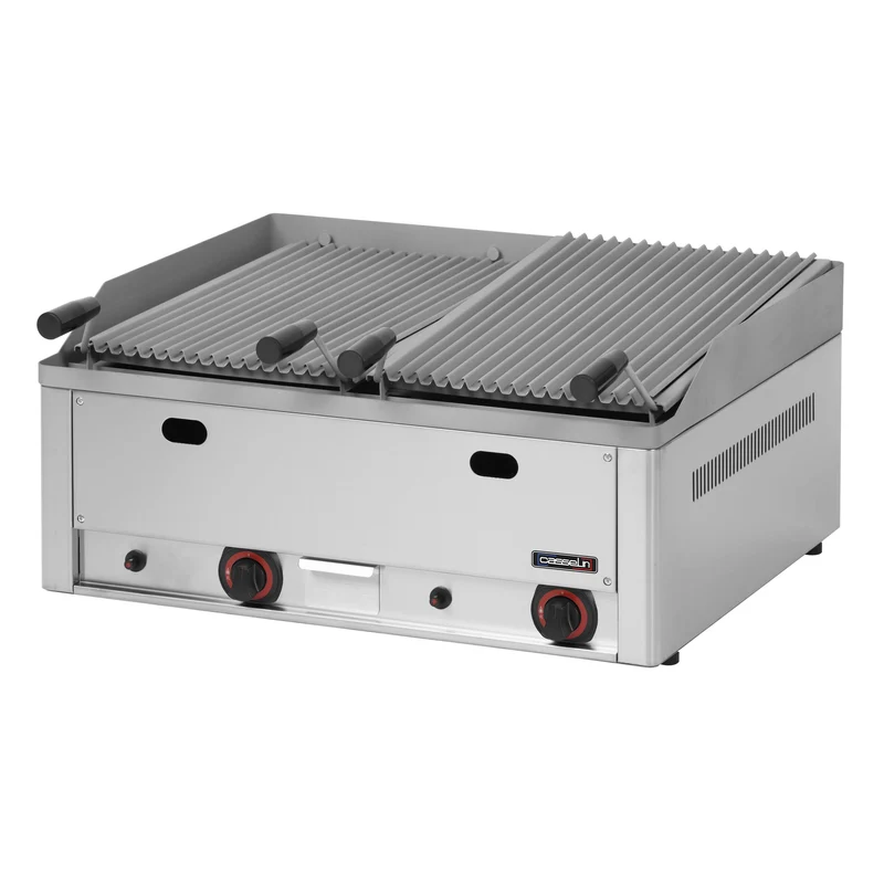 Grill à pierre de lave double