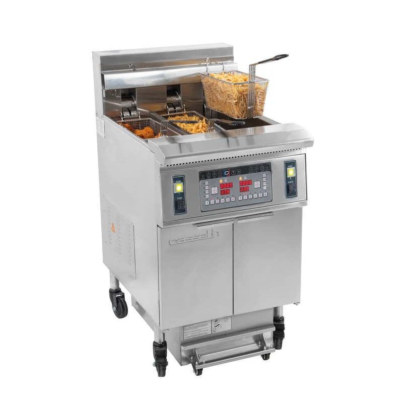 Friteuse électrique avec filtration 12 + 22 litres 8,5+17kW