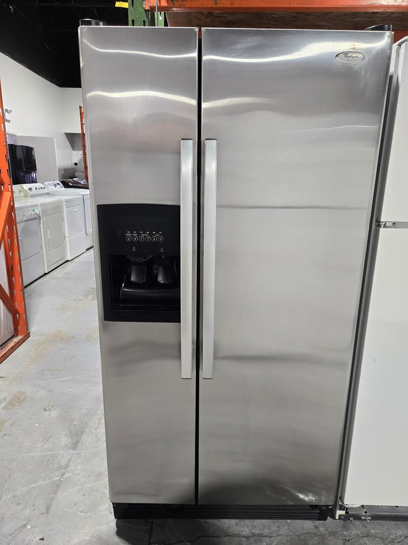 Réfrigérateur 33po Inox. Cote a Cote | ED2FHEXVS01 - Whirlpool *** USAGÉ ***