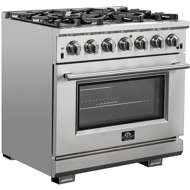 Forno Capriasca Alta Qualita cuisinière à gaz autonome de 36 pouces avec technologie convection FFSGS6260-36