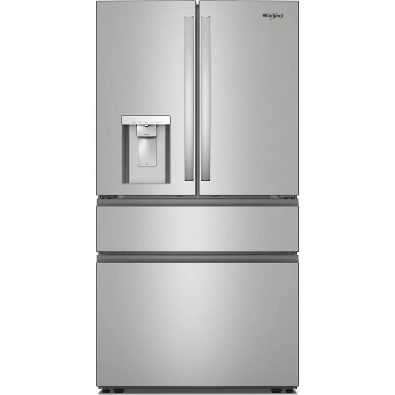 Whirlpool Réfrigérateur quatre portes à porte à deux battants de 36 pouces, 28,9 pi. cu., avec système de distribution d'eau et glaçons WRMF3636SZ