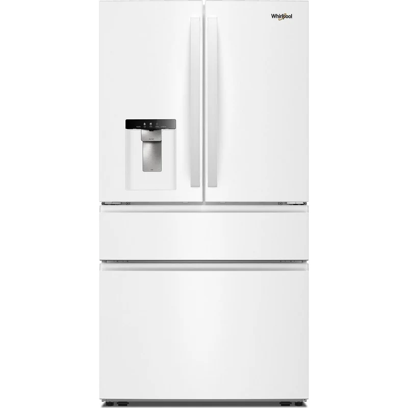 Whirlpool Réfrigérateur quatre portes à porte à deux battants de 36 pouces, 28,9 pi. cu. avec système de distribution d'eau et glaçons WRMF3636SW