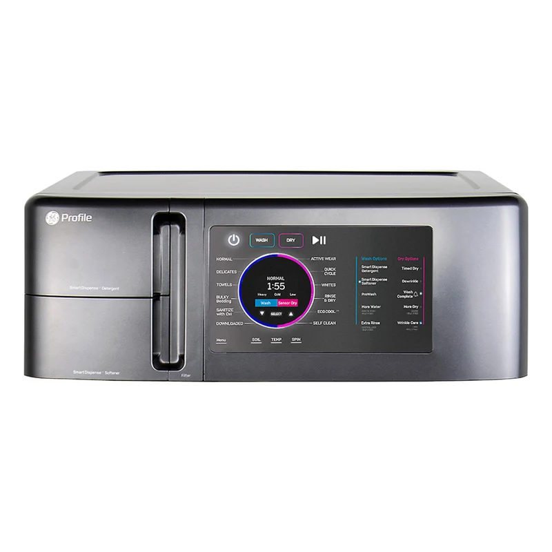 Profile laveuse-sécheuse UltraFast avec pompe à chaleur sans évacuation de 5.5 pi³ graphite charbon PFQ97HSPVDS [BOITE OUVERTE]
