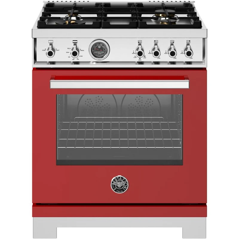 Bertazzoni Cuisinière amovible à gaz de 30 pouces PRO304BFGMROT
