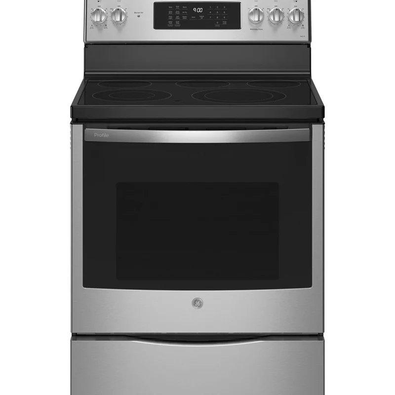 GE Profile Cuisinière autoportante électrique de 30 pouces avec technologie convection véritable PCB900YVFS