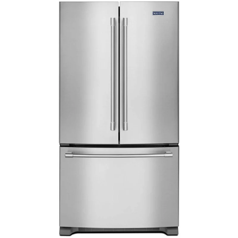 Maytag Réfrigérateur trois portes avec porte à deux battants à profondeur de comptoir de 36 po, 20 pi cu avec distributeur d'eau et de glaçons MFC2062FEZ