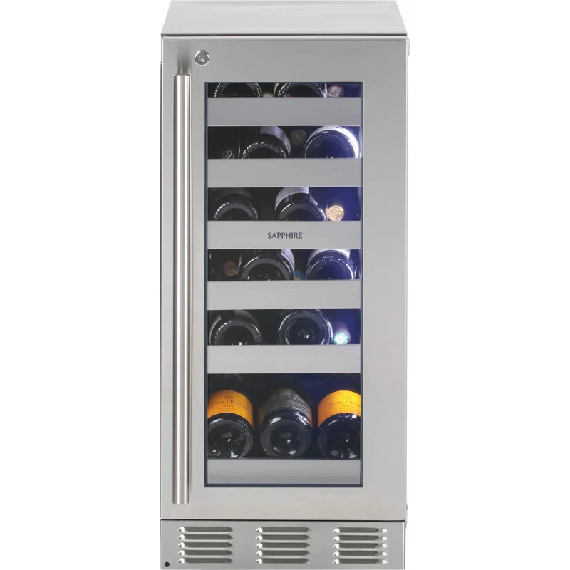 Sapphire Refroidisseur à vin de 23 bouteilles avec zone simple SW15SZSS