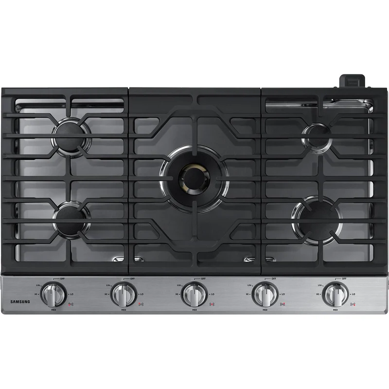 Samsung Table de cuisson encastrée à gaz de 36 po avec connection Wi-Fi et Bluetooth NA36N7755TS/AA