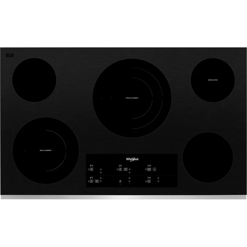 Whirlpool Table de cuisson encastrée électrique de 36 po. avec élément FlexHeat™ WCE97US6KS
