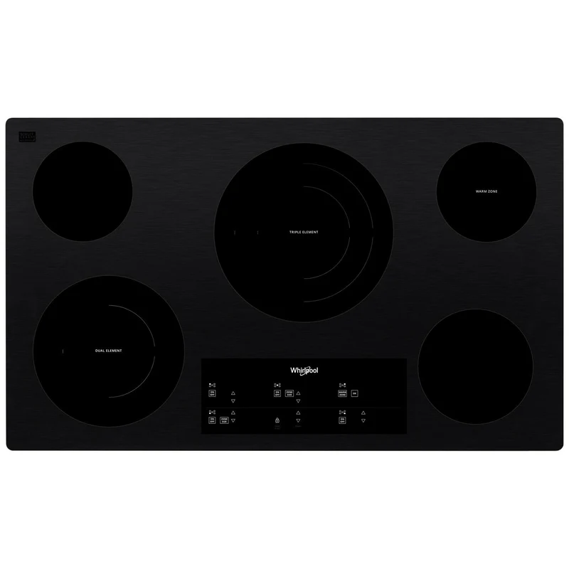 Whirlpool Table de cuisson encastrée électrique de 36 po. avec élément FlexHeat™ WCE97US6KB