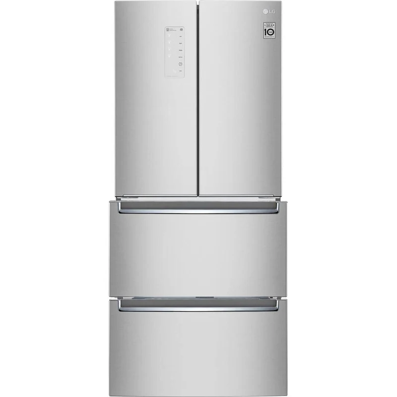 LG Réfrigérateur quatre portes avec porte à deux battants amovible de 30 po., 14,3 pi.cu. avec système Multi-Air Flow™ LRKNS1400V