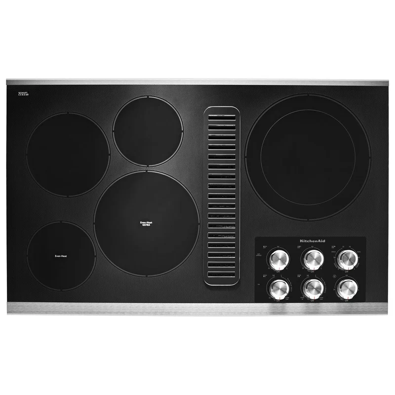 KitchenAid Table de cuisson encastrée électrique de 36 po avec 5 éléments KCED606GSS