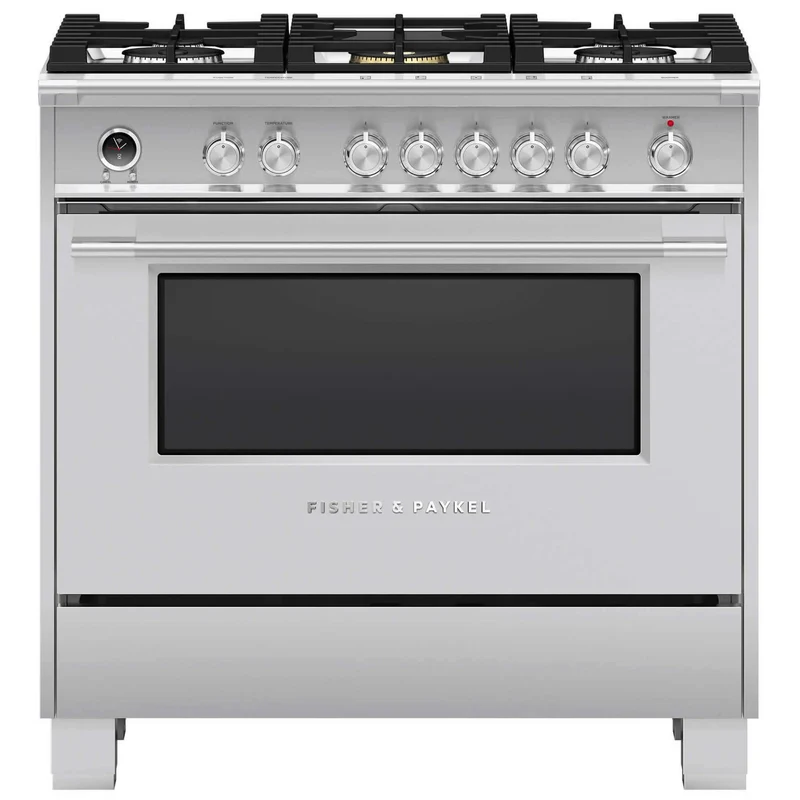 Fisher & Paykel Cuisinière amovible à biénergie de 36 po avec Aero Pastry™ OR36SCG6X1