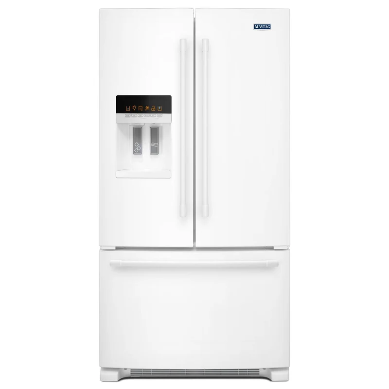 Maytag Réfrigérateur trois portes avec porte à deux battants de 36 po, 25 pi cu avec distributeur d'eau et de glaçons MFI2570FEW