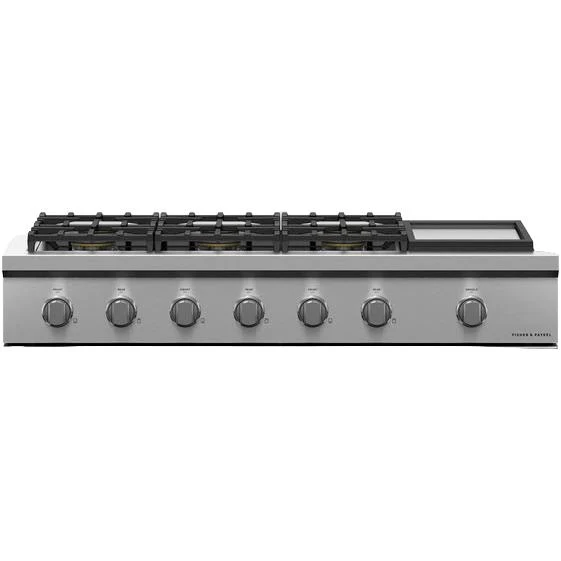 Fisher & Paykel Dessus de cuisinière à gaz de 48 pouces avec plaque chauffante CPV3-486GD-N