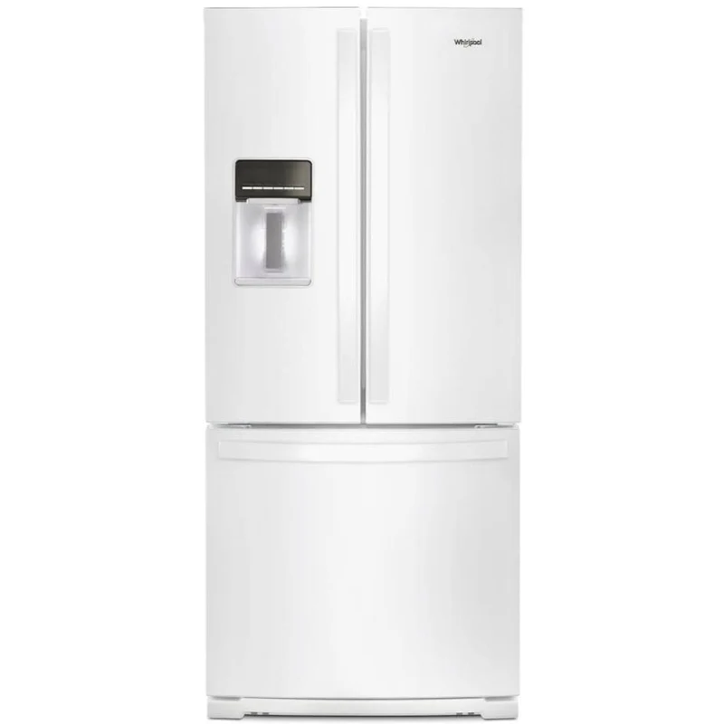 Whirlpool Réfrigérateur trois portes avec porte à deux battants amovible de 30 po, 19,7 pi. cu. avec distributeur externe d'eau avec filtration EveryDrop® WRF560SEHW