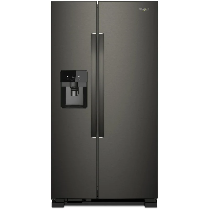 Whirlpool Réfrigérateur côte-à-côte amovible de 36 po, 24,5 pi.cu. avec distributeur externe de glaçons et eau avec filtration d'eau EveryDrop™ WRS555SIHV