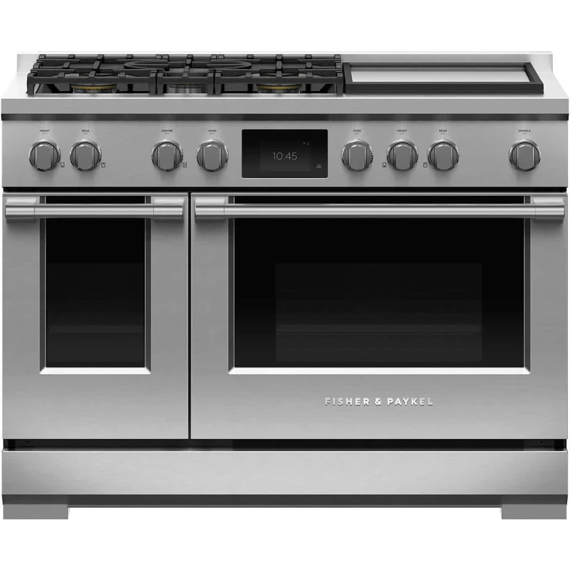 Fisher & Paykel Cuisinière biénergie amovible de 48 po avec plaque chauffante RDV3-485GD-N