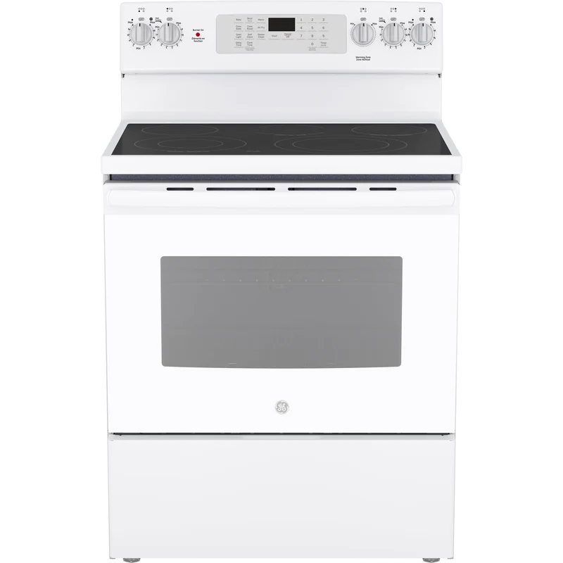 GE Cuisinière électrique amovible de 30 pouces avec technologie convection JCB840DVWW